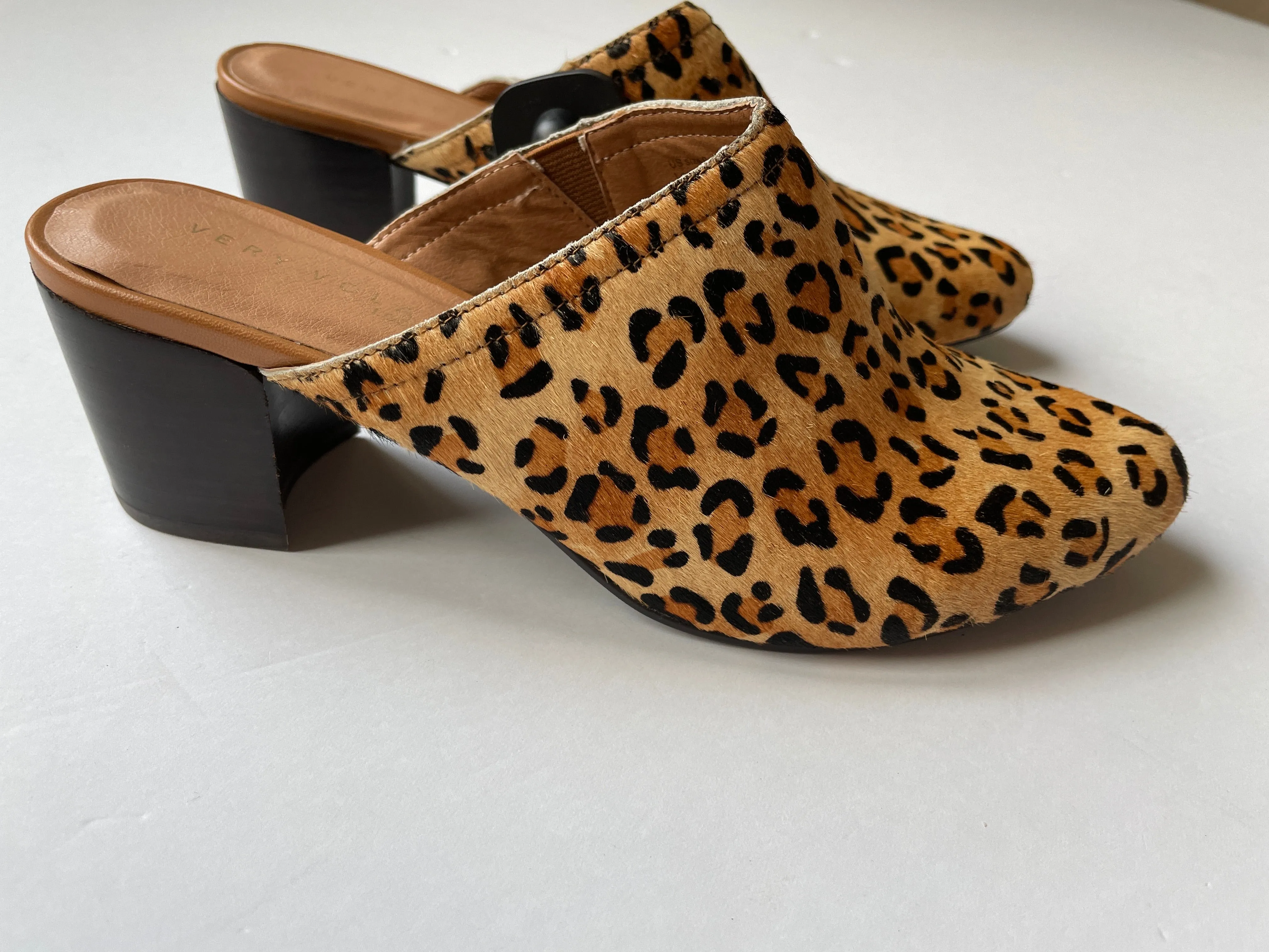 Animal Print Shoes Heels Block Very Volatile, Size 9