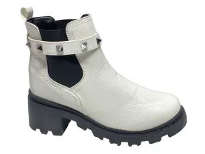 Boots Combat By Clothes Mentor In Black & White, Size: 9