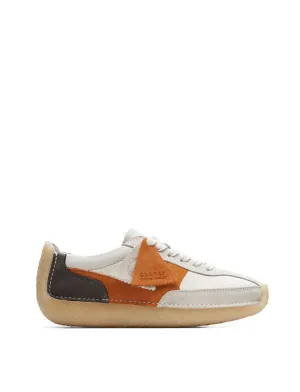 Clarks Originals Womens Natalie Run Trainers White / Orange