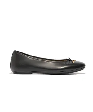 Fitflop Delicato Bow Soft Leather Ballet Flats Black