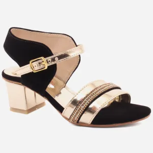 Girls "Zoey"Embellished Block Heel Sandals