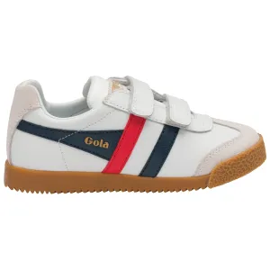 GOLA HARRIER leather strap blanc basket sneakers