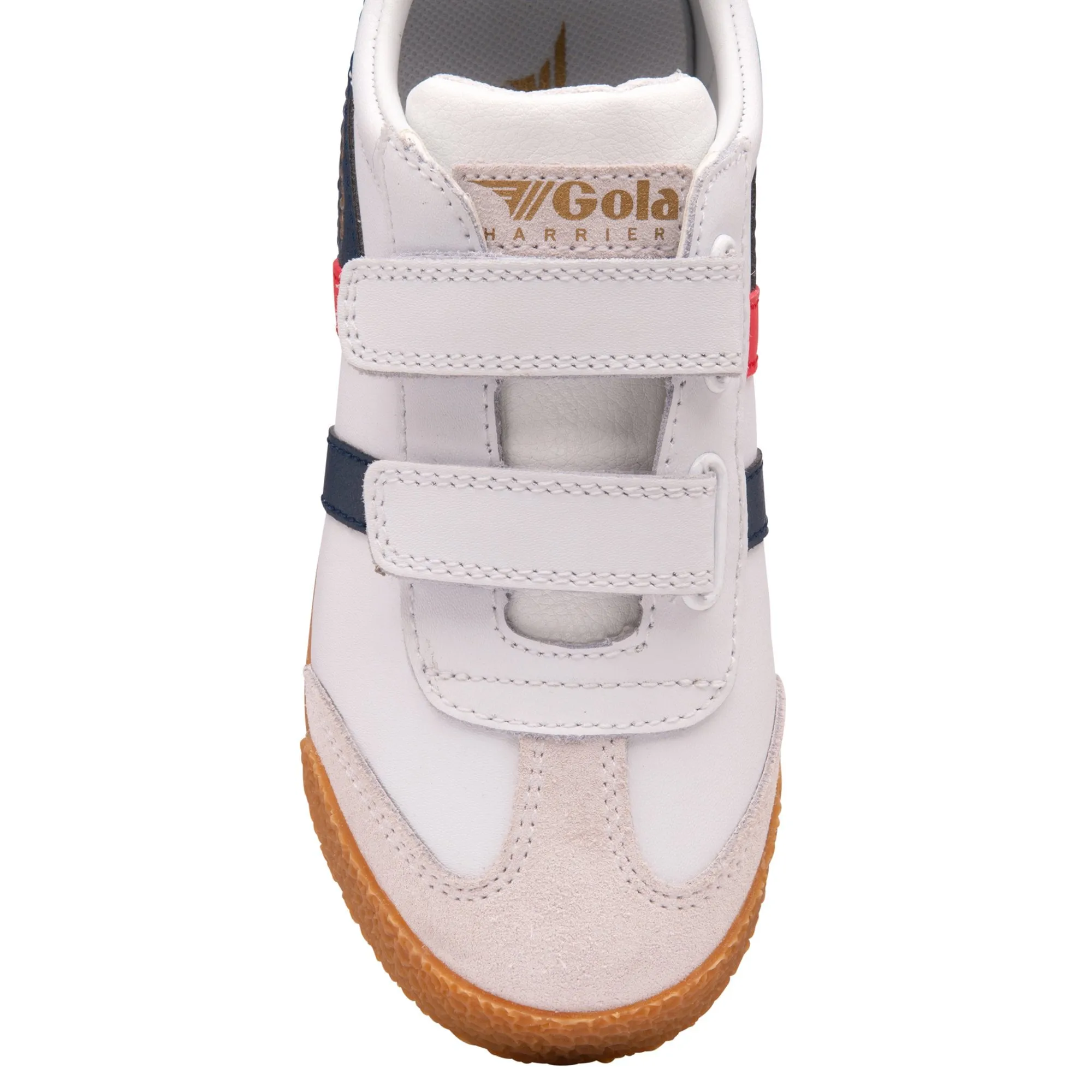 GOLA HARRIER leather strap blanc basket sneakers