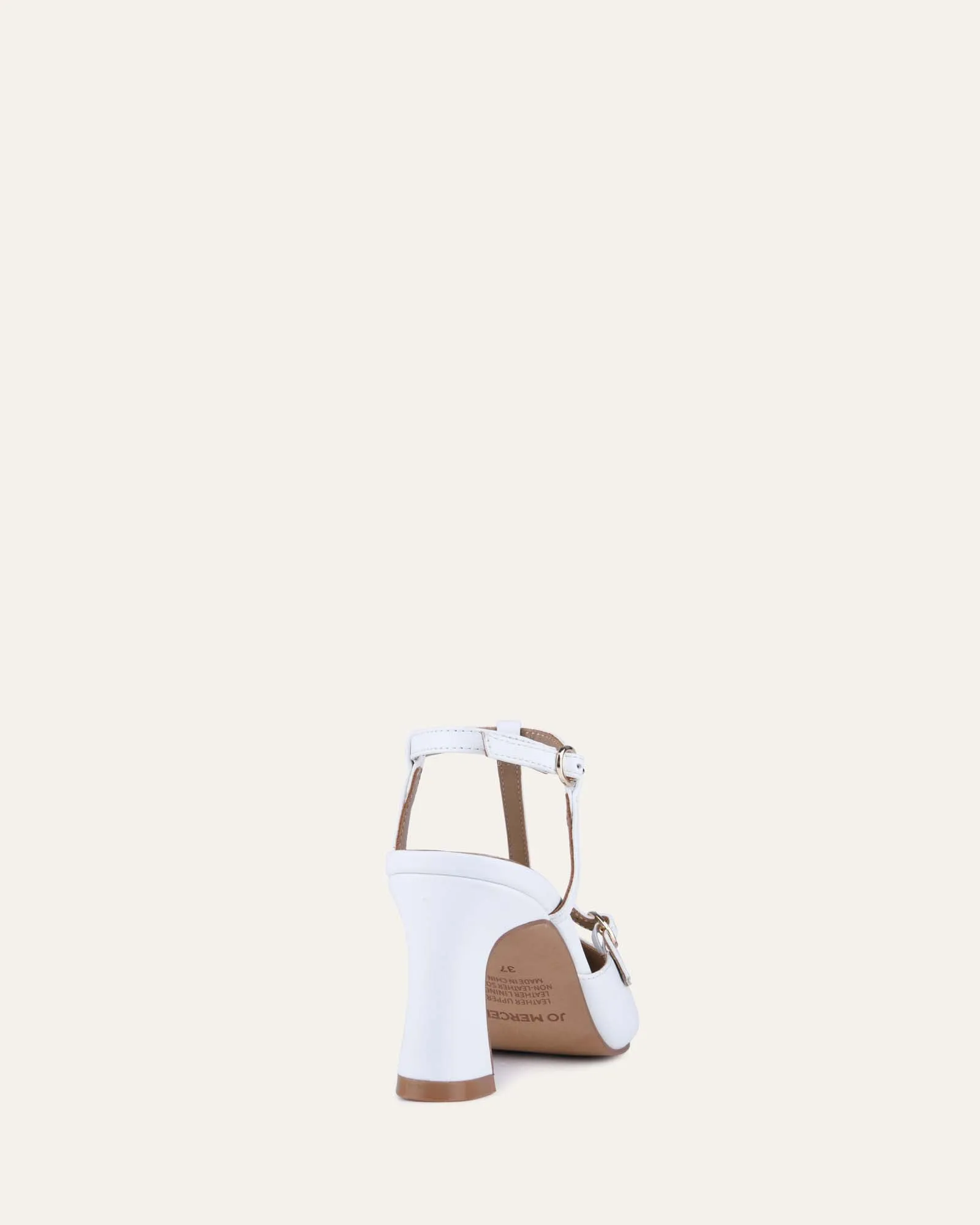 KEMBLA MID HEELS WHITE LEATHER